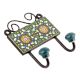 Forest Green Yellow Flower Ceramic Tiles Hooks